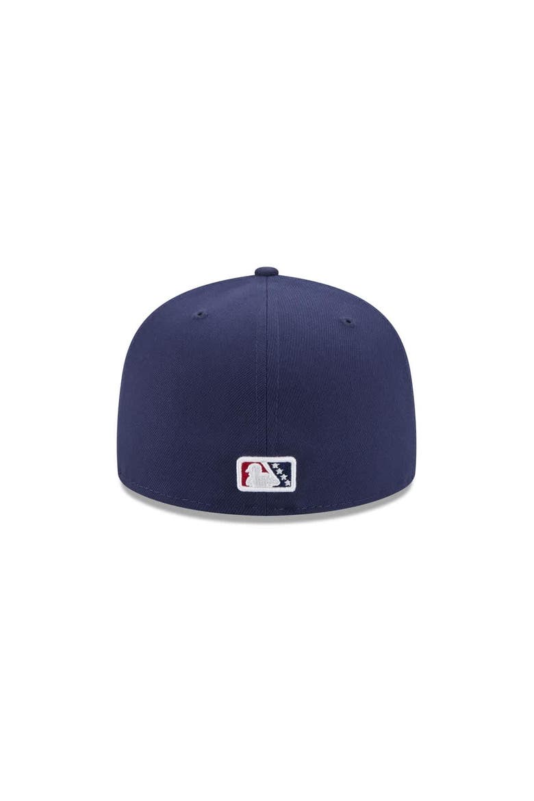 Men's New Era  Navy Fort Myers Mighty Mussels Theme Nights 59FIFTY Fitted Hat, Alternate, color, Navy
