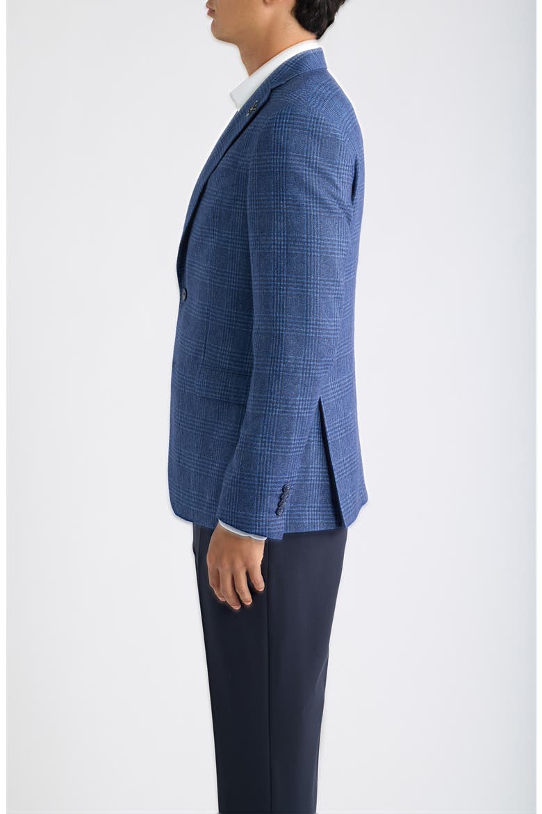 Bleecker Two-Button Wool Blend Plaid Suit, Alternate, color, BLUE