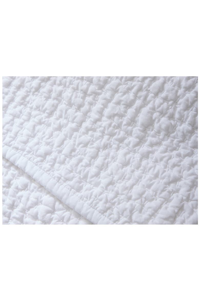 Pebbled Handstitched Organic Cotton Quilt, Alternate, color, ALPINE WHITE