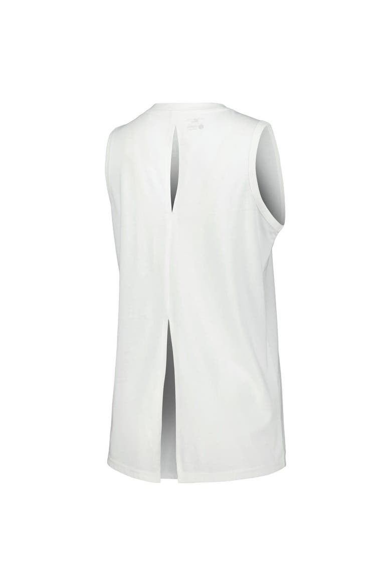 Women's Levelwear White Philadelphia 76ers Paisley Peekaboo Tank Top, Alternate, color, White