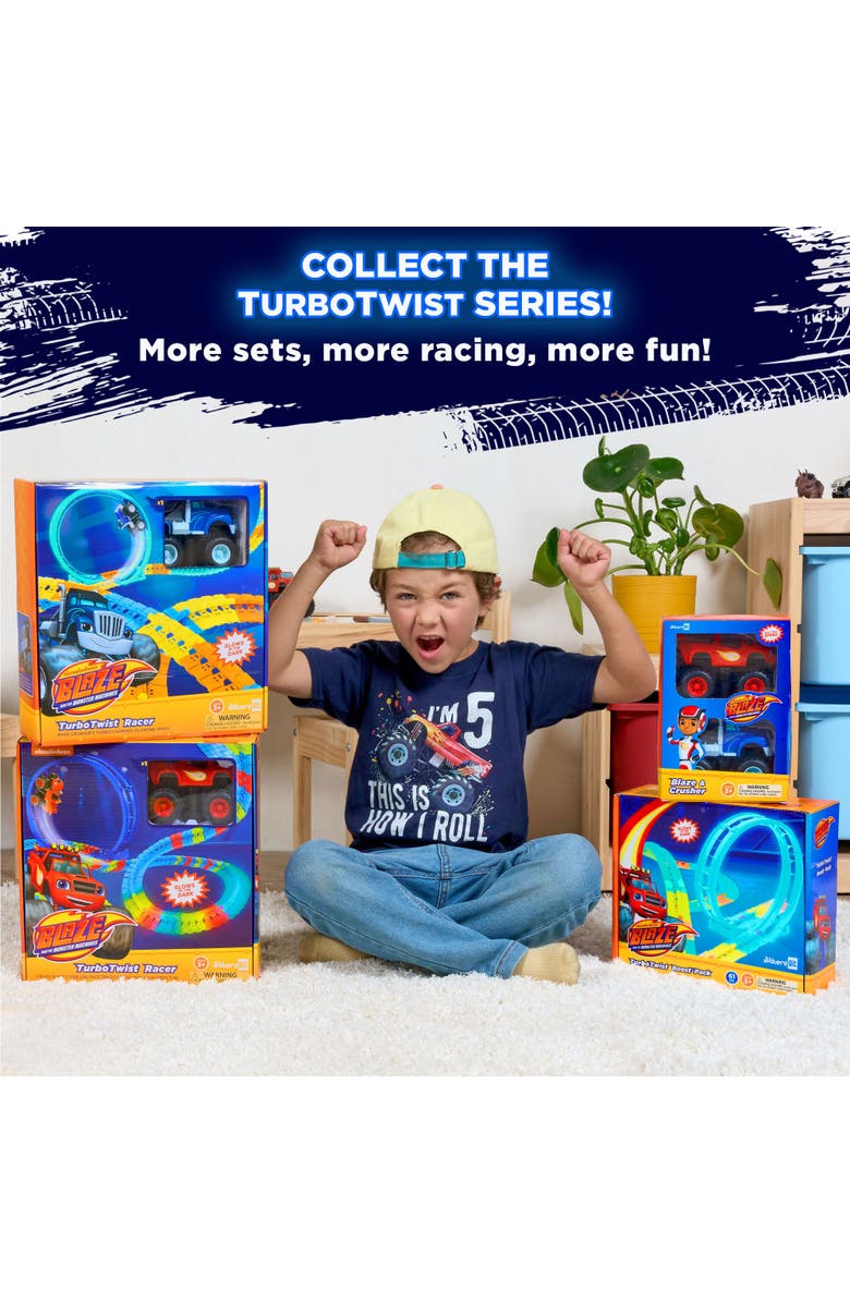 JitteryGit Blaze & Crusher Turbo Racers 2-Pack Monster Truck Set, Alternate, color, Blue