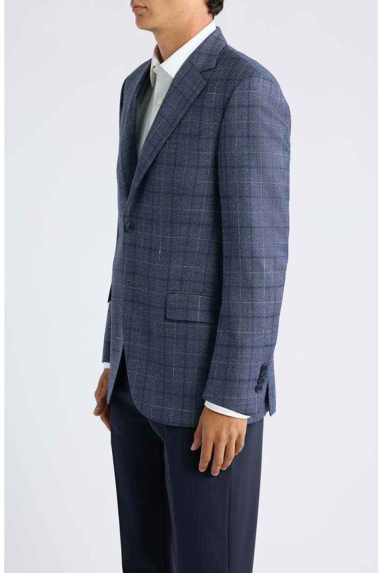 Flynn Classic Wool & Cashmere Sport Coat, Alternate, color, BLUE