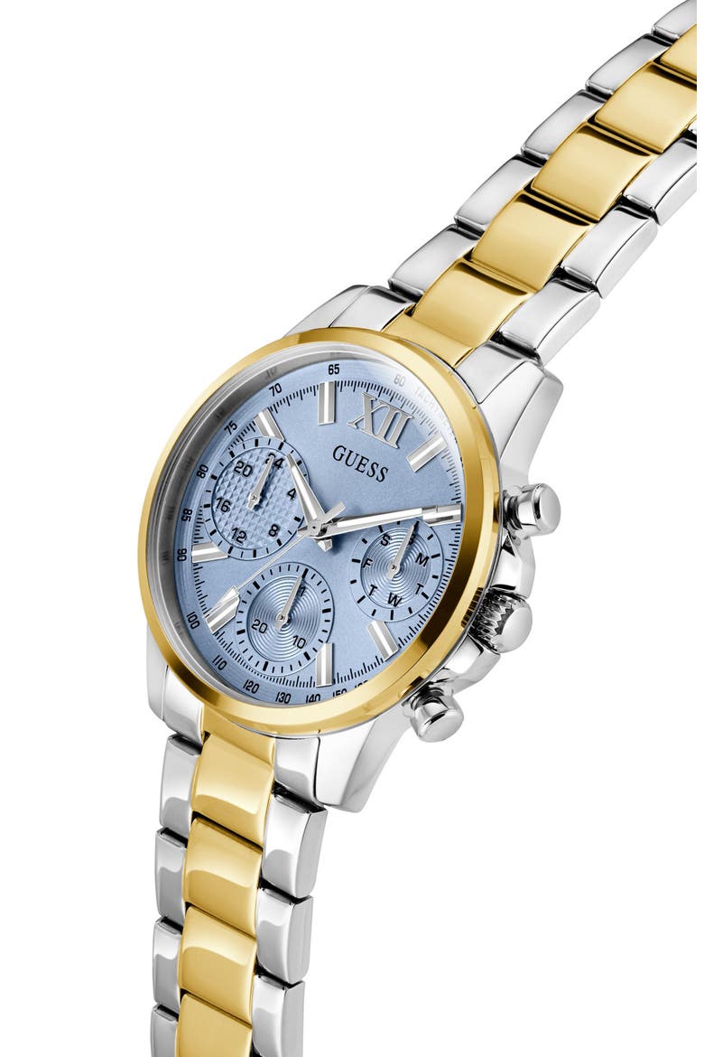 Two-Tone Multifunction Bracelet Watch, 36mm, Alternate, color, ICE BLUE