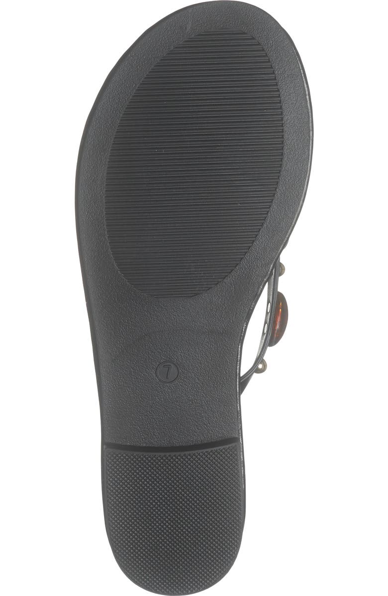 TOP MODA Aria Studded Flip Flop, Alternate, color, Black Pu