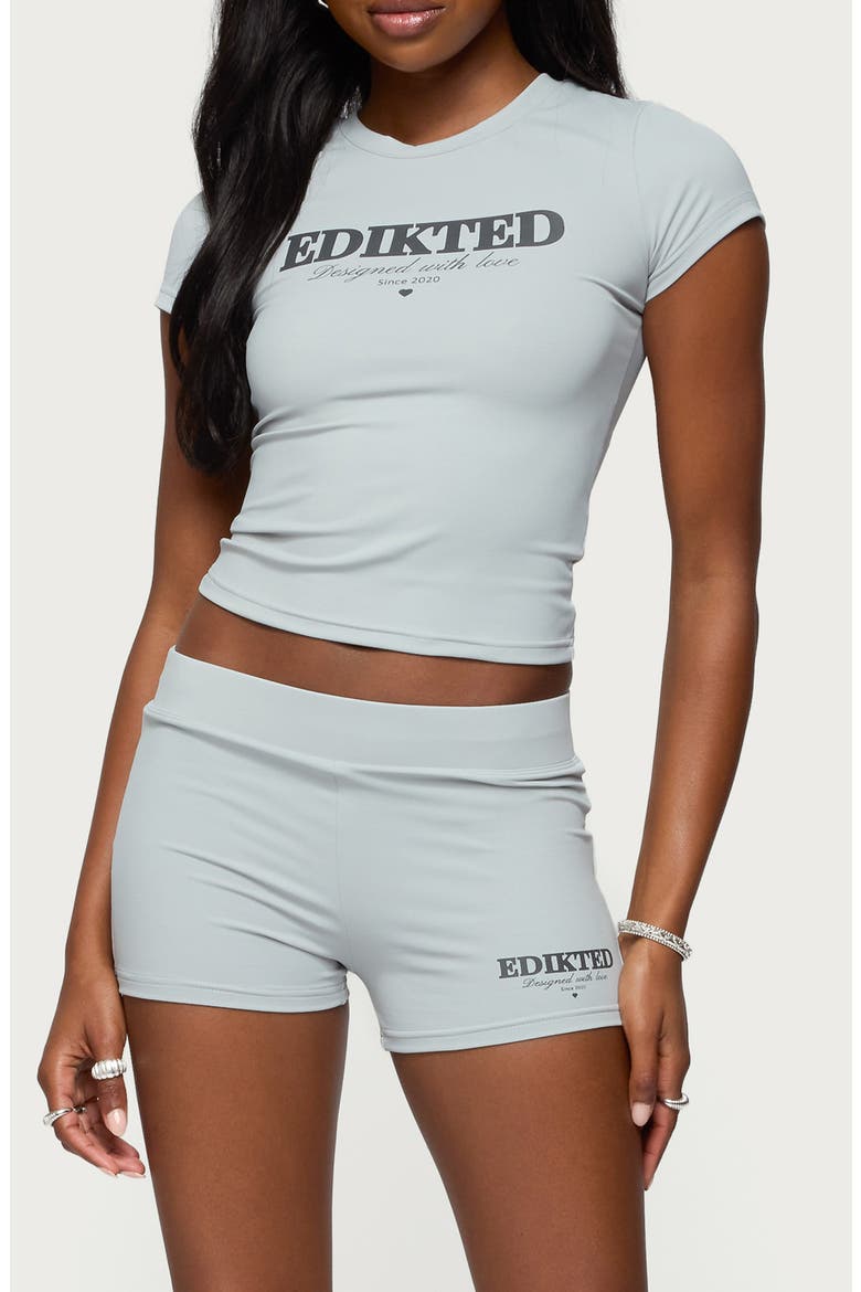 With Love Babydoll T-Shirt, Main, color, GRAY
