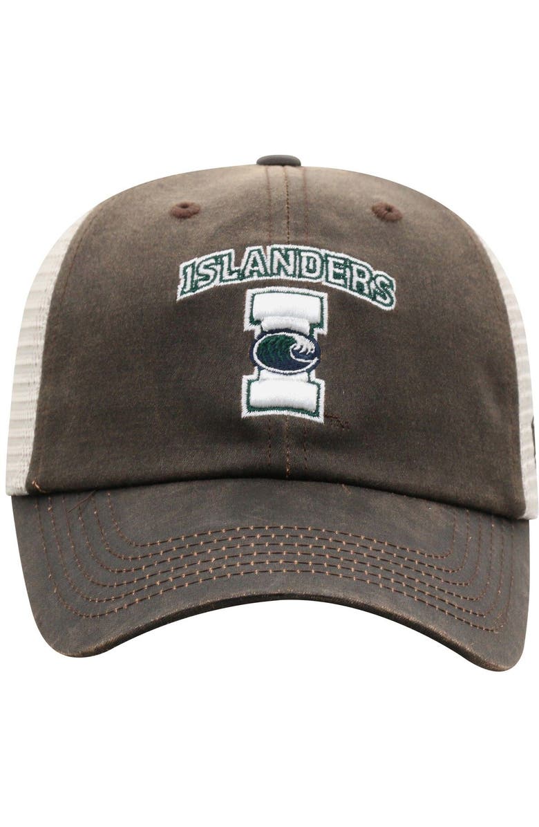 TOP OF THE WORLD Men's Top of the World Brown Texas A&M Corpus Christi Islanders Scat Mesh Trucker Snapback Hat, Alternate, color, 