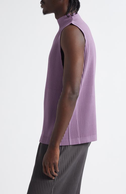 Issey Miyake Homme Plissé Monthly Colors April Pleated Top In Viola Purple
