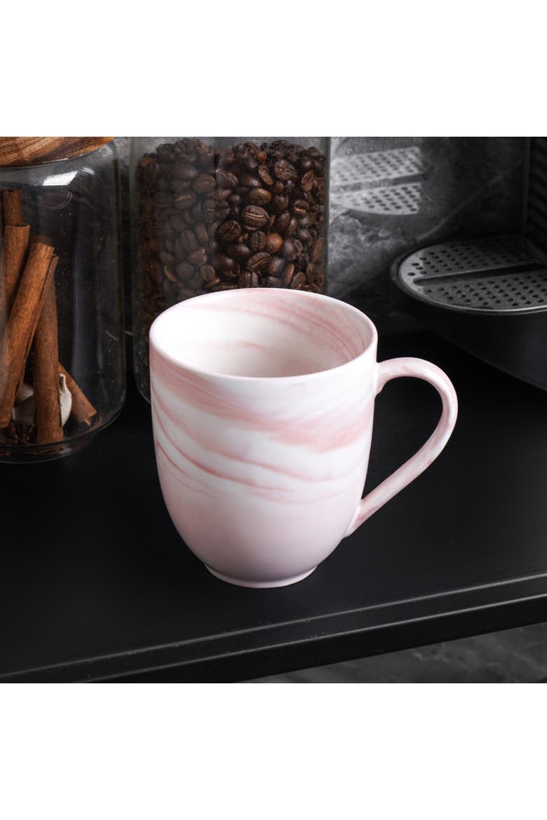 Brighton Porcelain 4-Piece Mug Set, Main, color, Pink