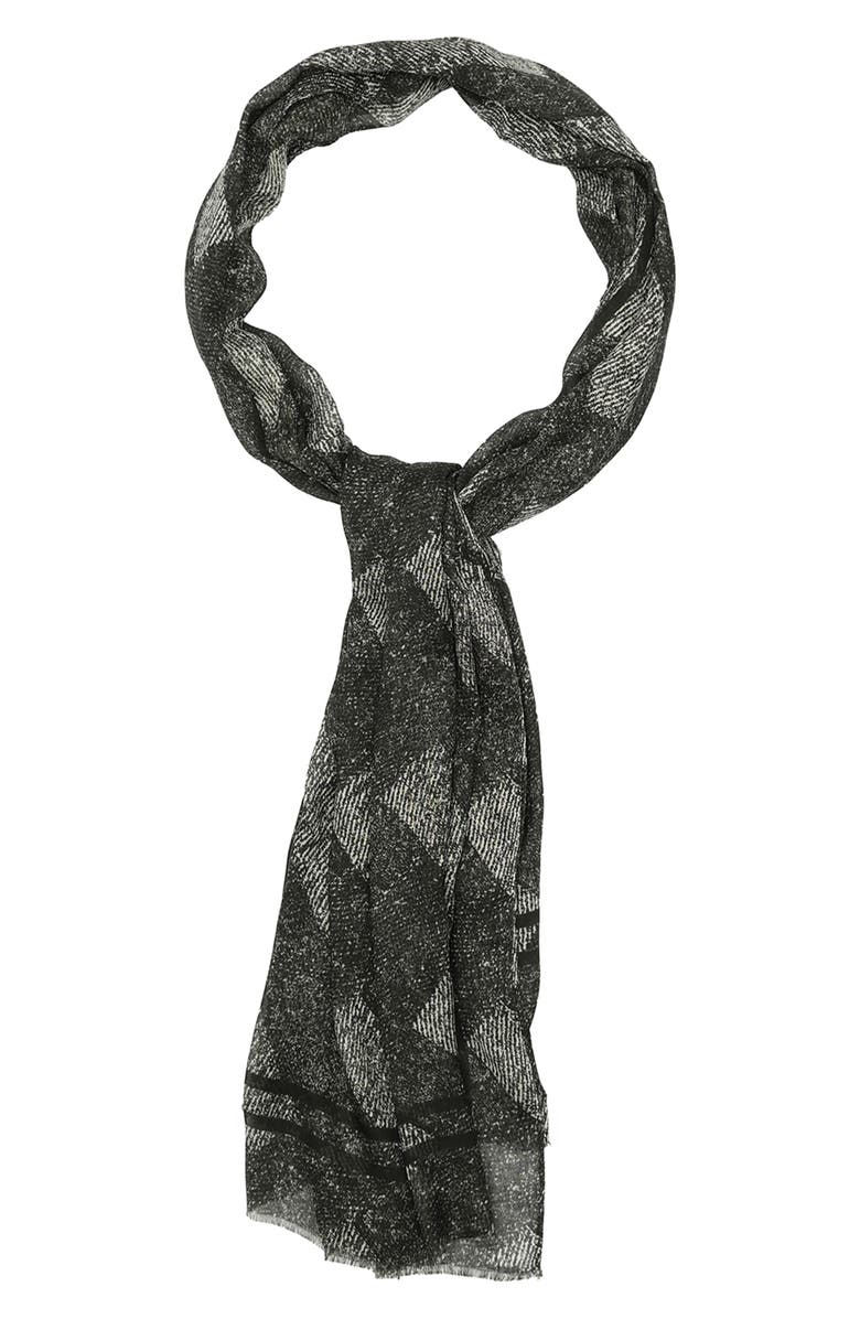 Kurt Geiger London Denim Print Oblong Scarf, Alternate, color, 