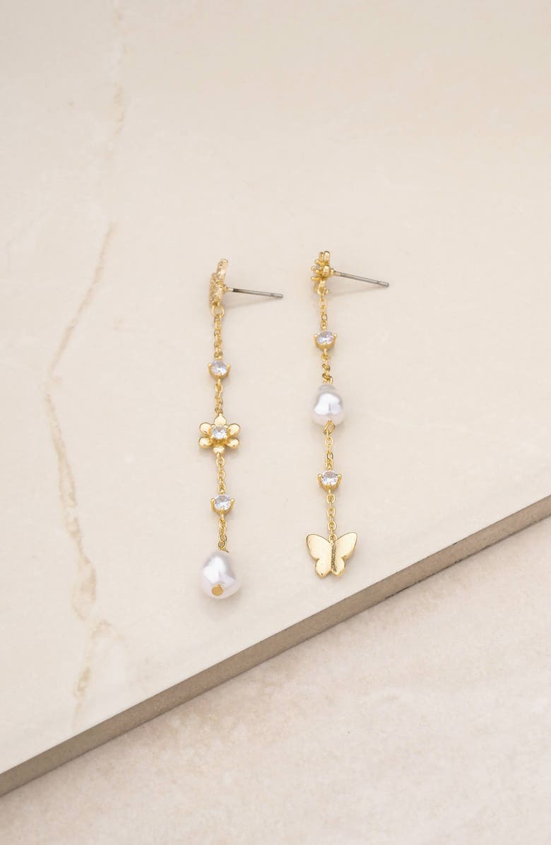 Ettika Butterfly Drop Earrings, Alternate, color,