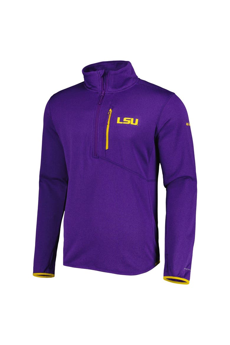Men's Columbia Purple LSU Tigers Park View Omni-Wick Half-Zip Top, Alternate, color, Purple