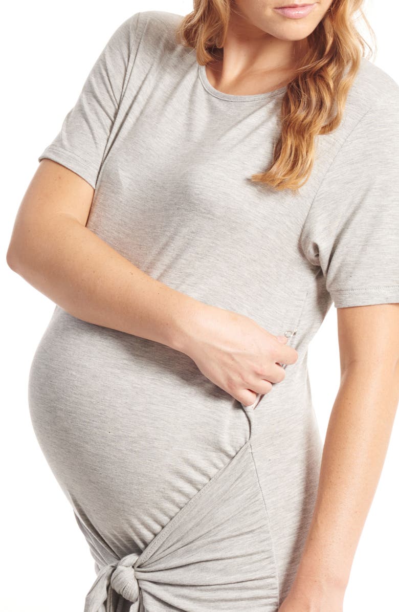 Everly Grey Maya Maternity/Nursing Tie Waist Dress, Alternate, color,