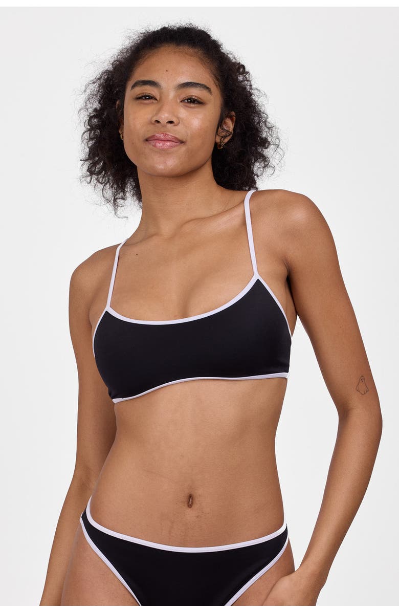 JOLYN Amanda Bikini Top, Alternate, color, Black & White