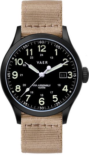 VAER C5 Tactical Field Solar Watch, 40mm | Nordstrom