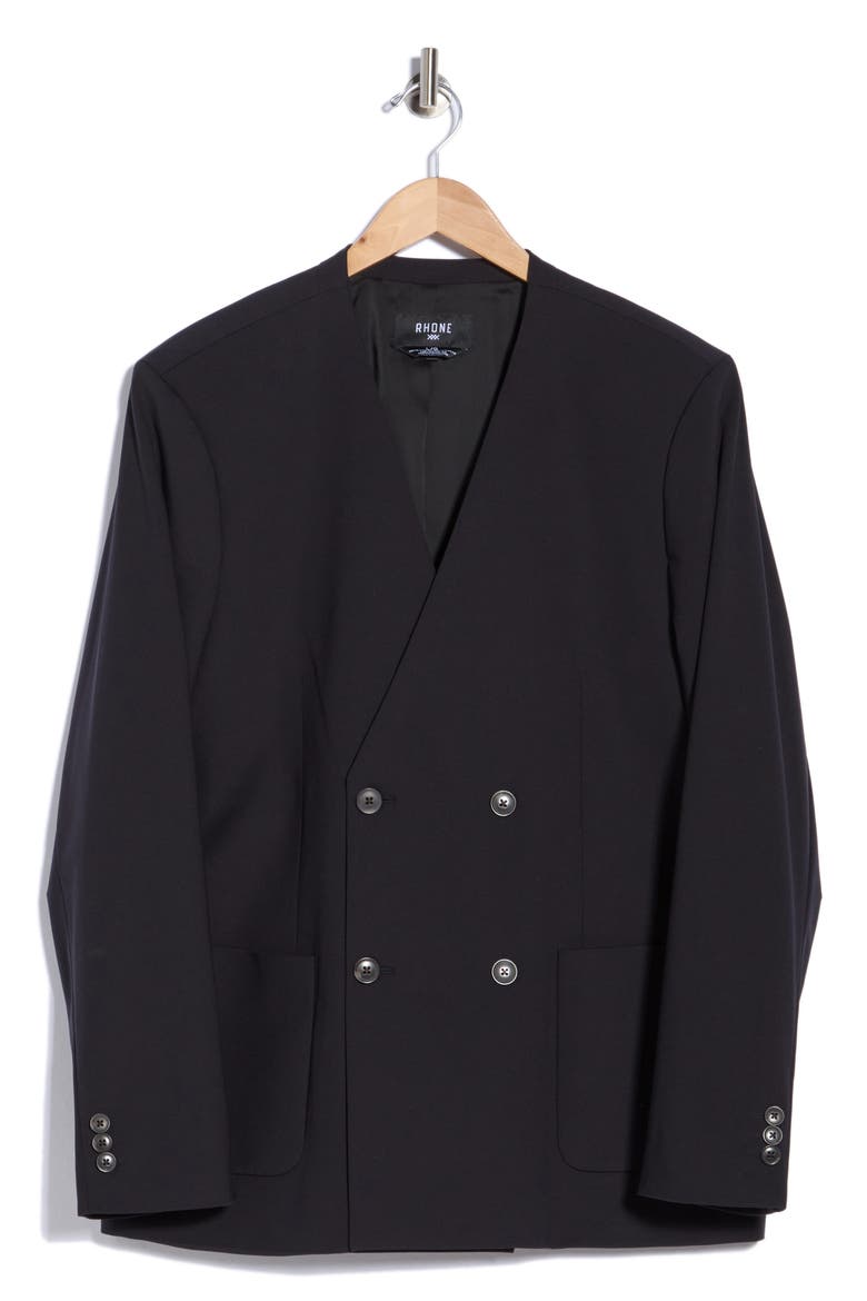 Charleston Double Breasted Wrap Jacket, Main, color, BLACK
