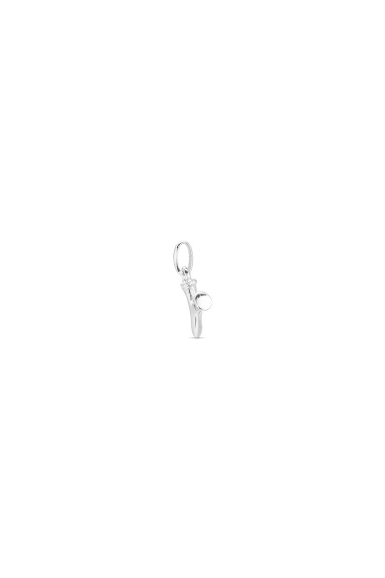 Sterling Silver-Plated Letter Y Charm, Alternate, color, Silver
