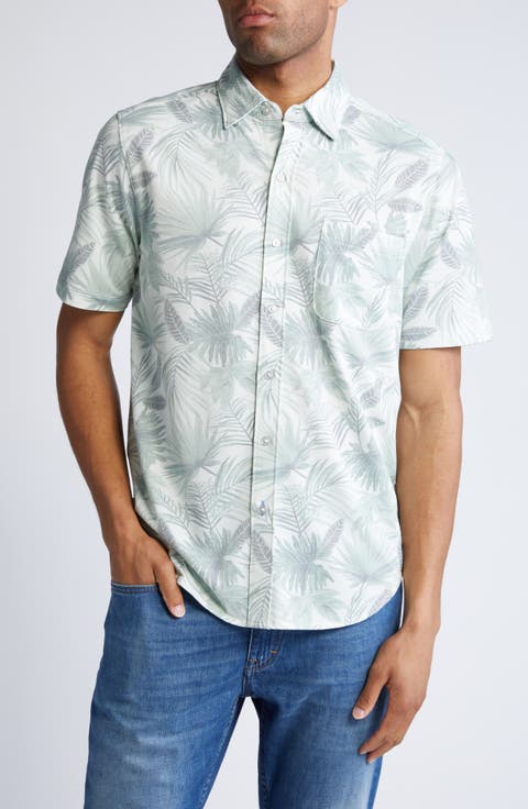 San Lucio Fallen Fronds Short Sleeve Button-Up Shirt