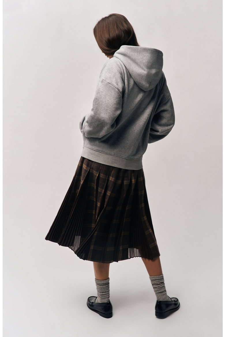 Gibson Chiffon Pleated Skirt, Main, color, Tartan Multi