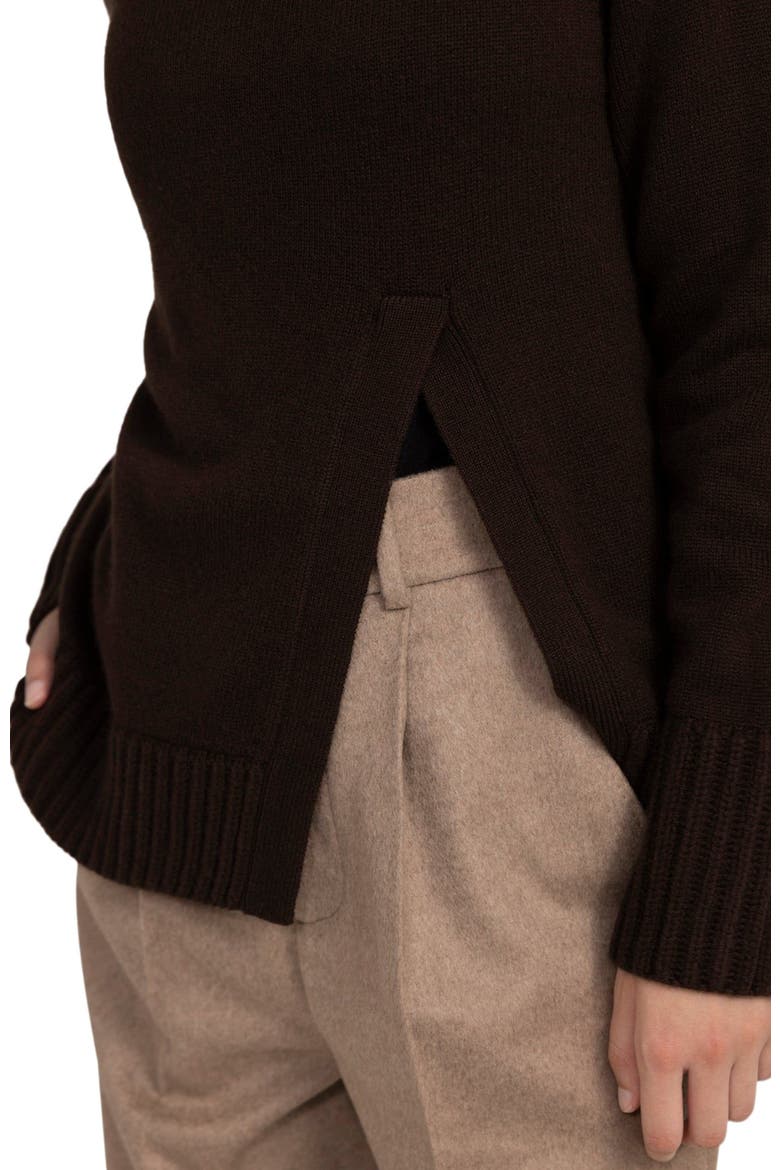 Cut-Out Cashmere Turtleneck, Alternate, color, wren