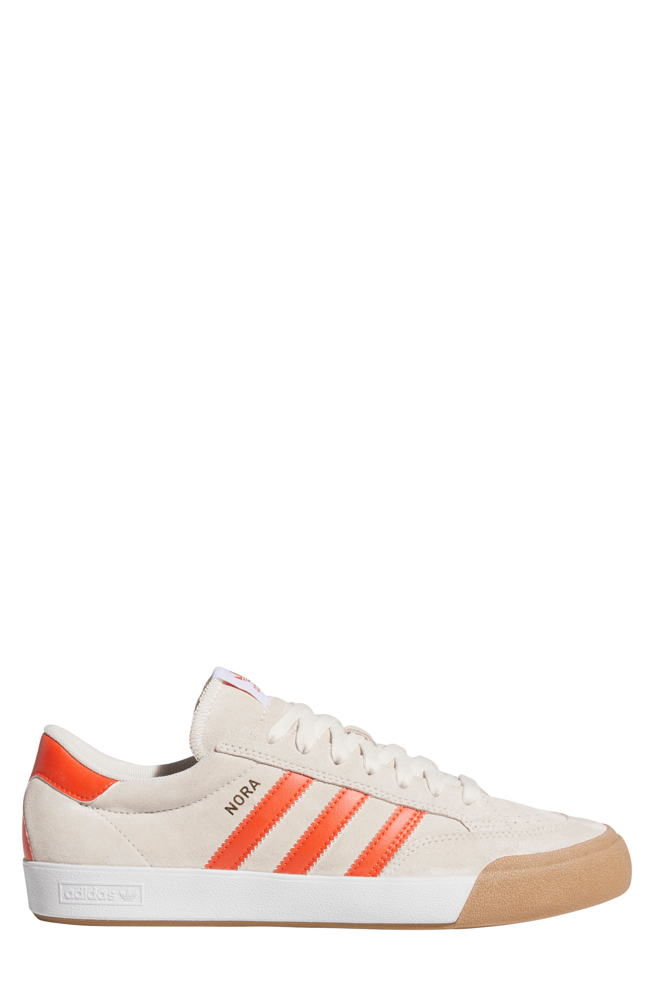 adidas Nora Sneaker, Alternate, color, Wonder White/ Orange