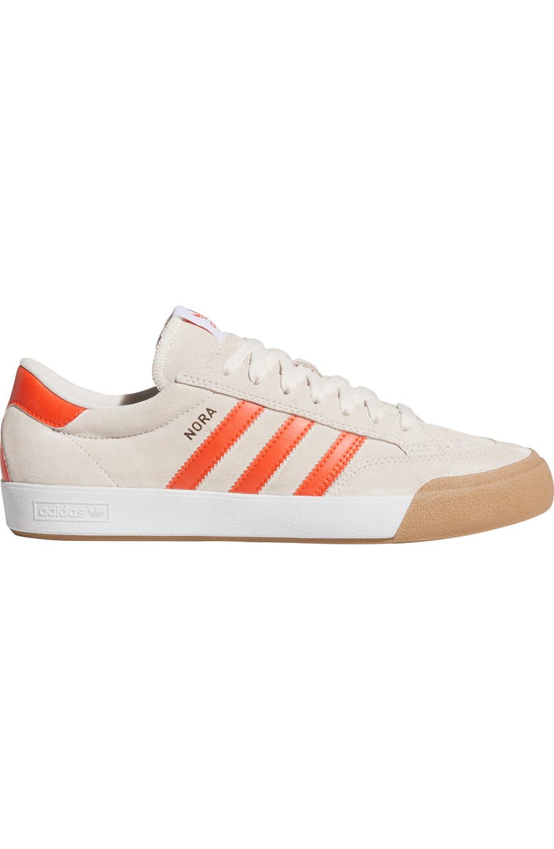 adidas Nora Sneaker, Alternate, color, Wonder White/ Orange