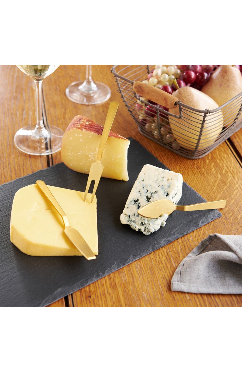 TWINE Cheese Knife in Gold Set of 3, Alternate, color, Gold