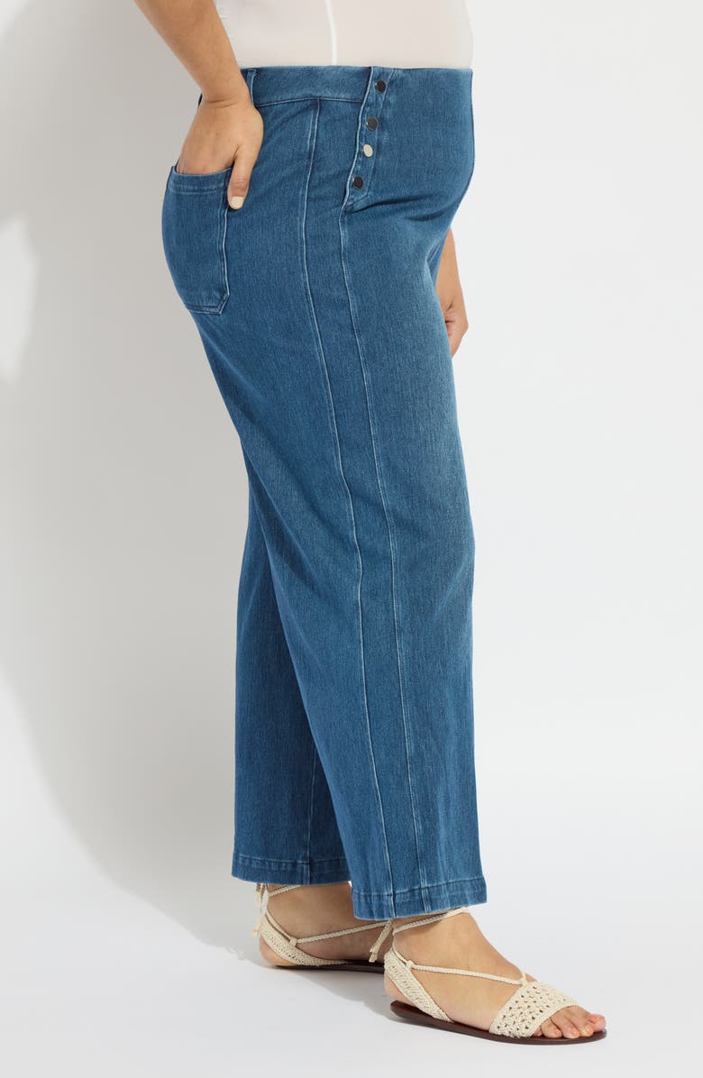 Lysse Mallory Sailor High Waist Wide Leg Jeans, Alternate, color, Mid Wash