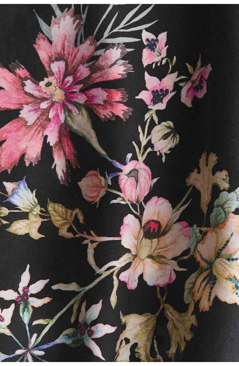 H&M Loose-fit Maxi Skirt, Alternate, color, Black/Floral