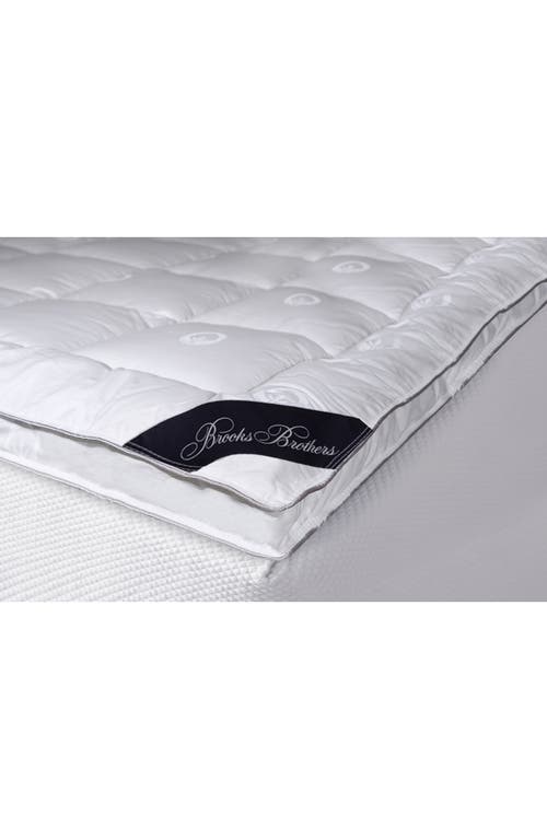 Brooks Brothers Cotton Mattress Topper In White