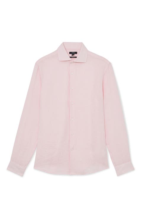 Ruban Regular Fit Solid Linen Button-Up Shirt