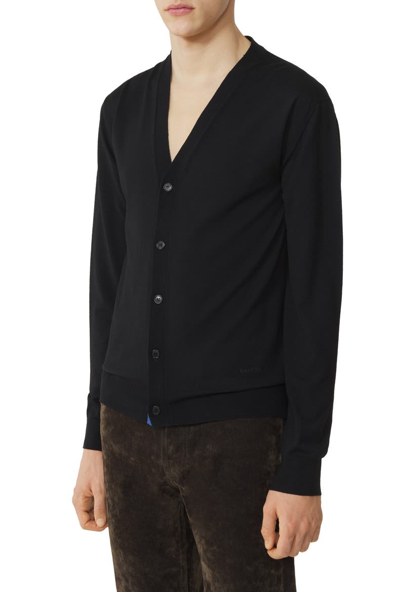 Classic Cardigan In Merino Wool, Alternate, color, Black