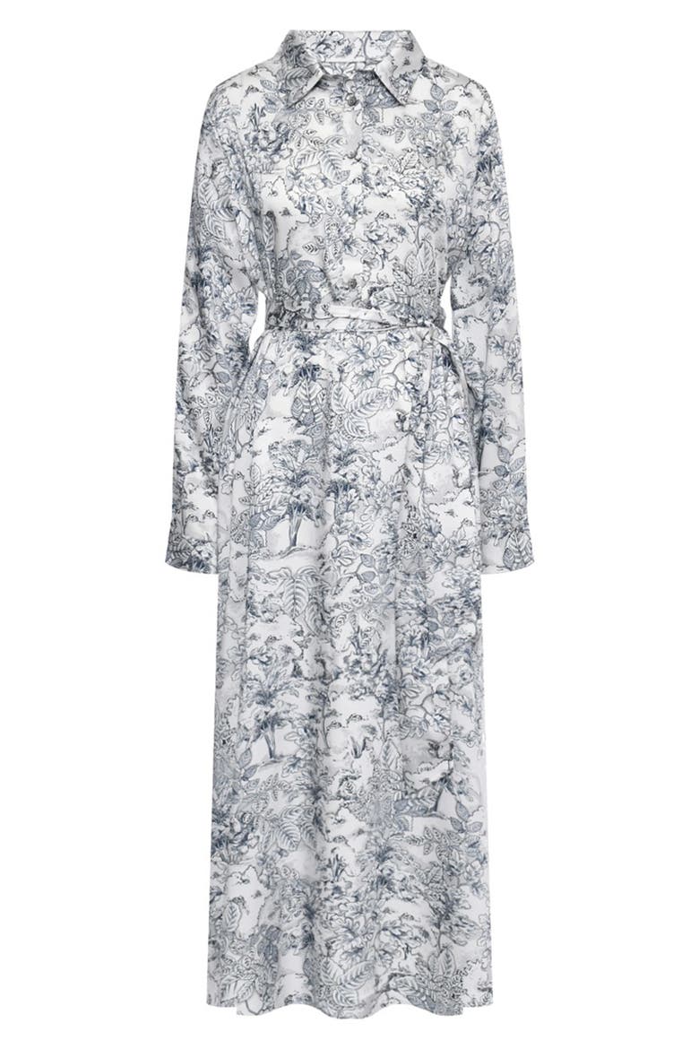 Print Long Sleeve Maternity Dress, Alternate, color, DARK BLUE