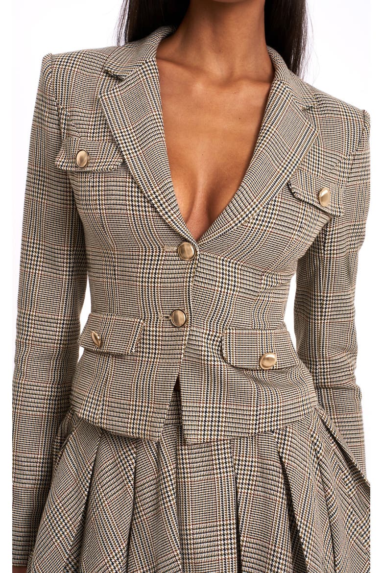 Oakley Long Sleeve Tailored Blazer Jacket, Alternate, color, Brown