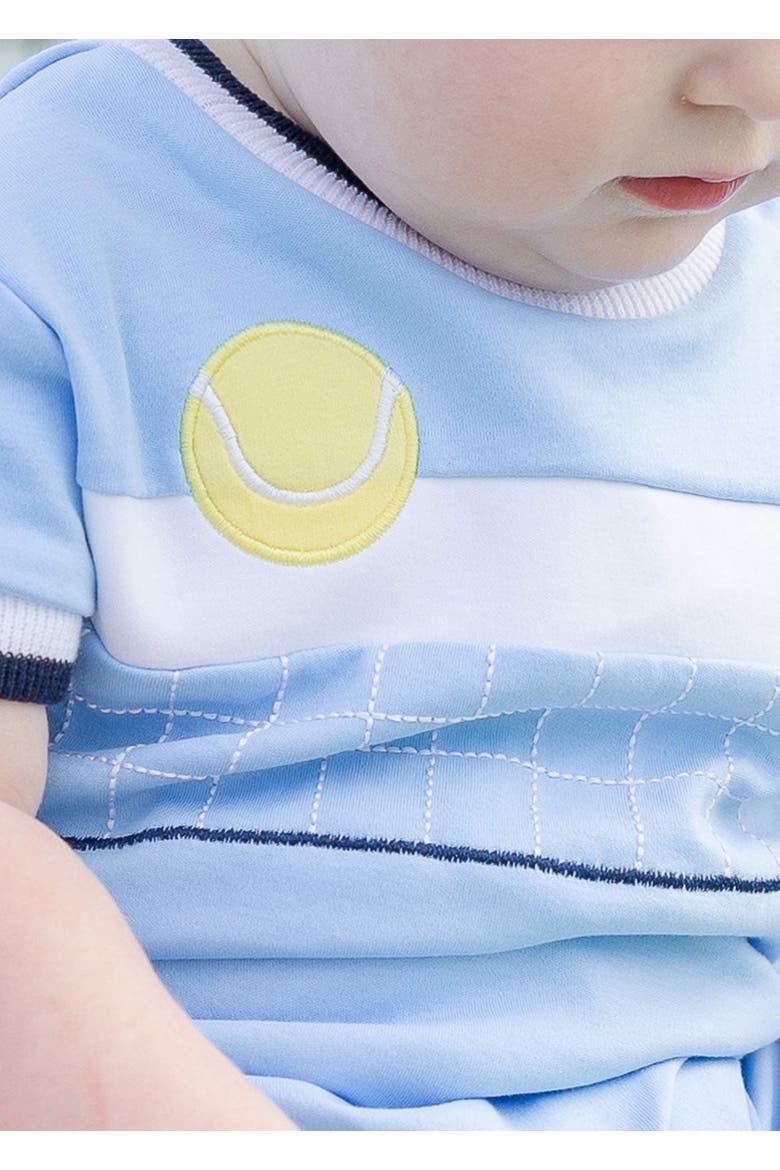Knit Shortall With Tennis Ball, Alternate, color, Light Blue