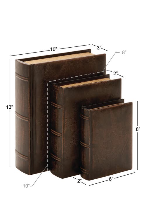 Sonoma Sage Home Set Of 3 Faux Storage Books In Brown