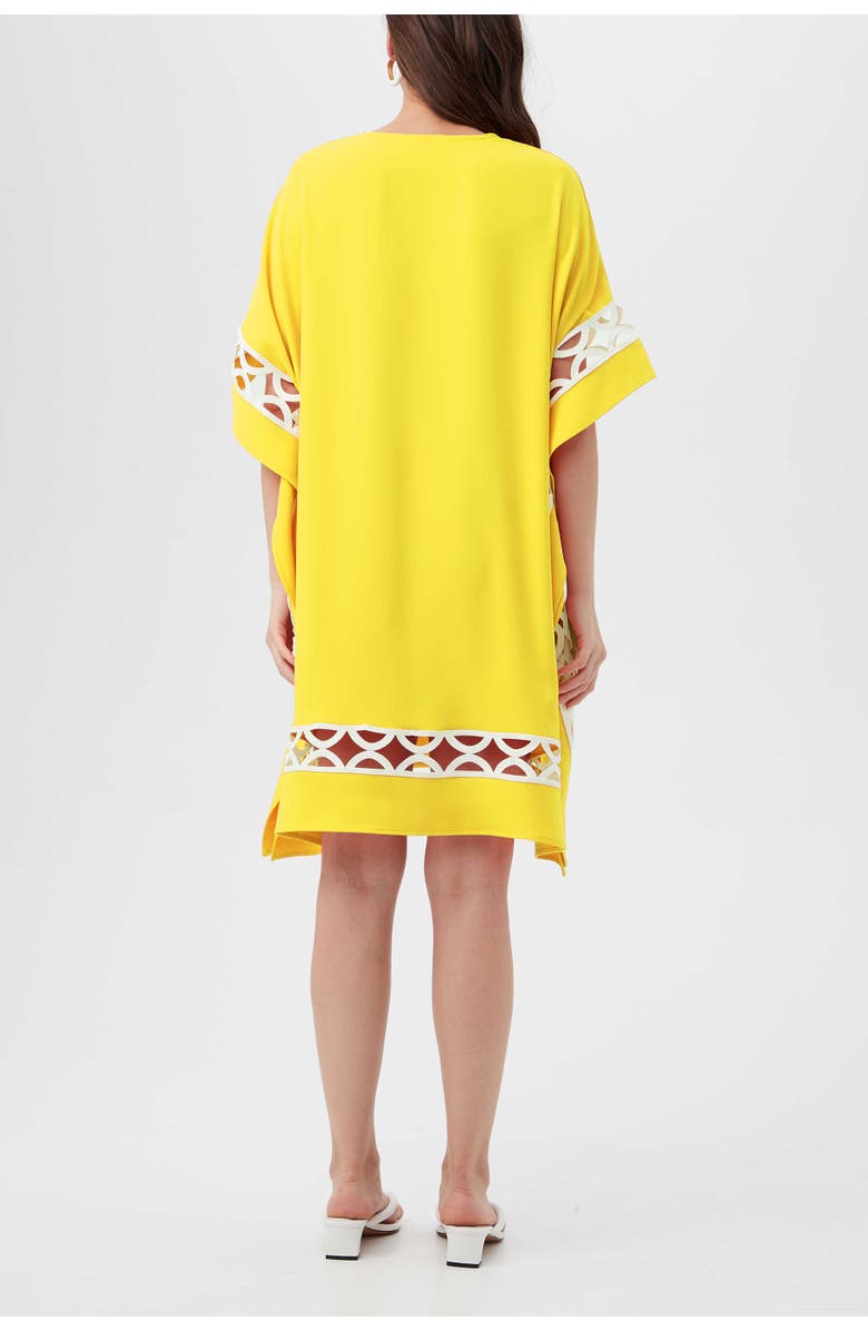 Trina Turk Amoureux Embroidered Trim Caftan Dress, Alternate, color, Lavandou Lemon
