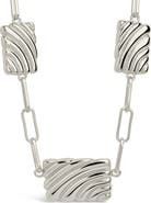 Sterling Forever Hayde Triple Textured Charm Necklace