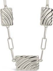 Sterling Forever Hayde Triple Textured Charm Necklace
