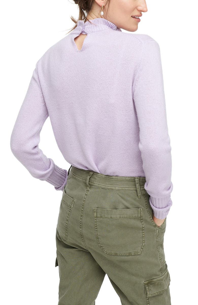 J.Crew Ruffle Neck Sweater, Alternate, color, 