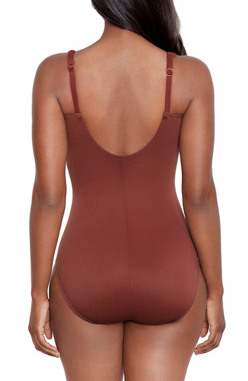 Miraclesuit Razzle Dazzle Siren One-piece Swimsuit In Brown