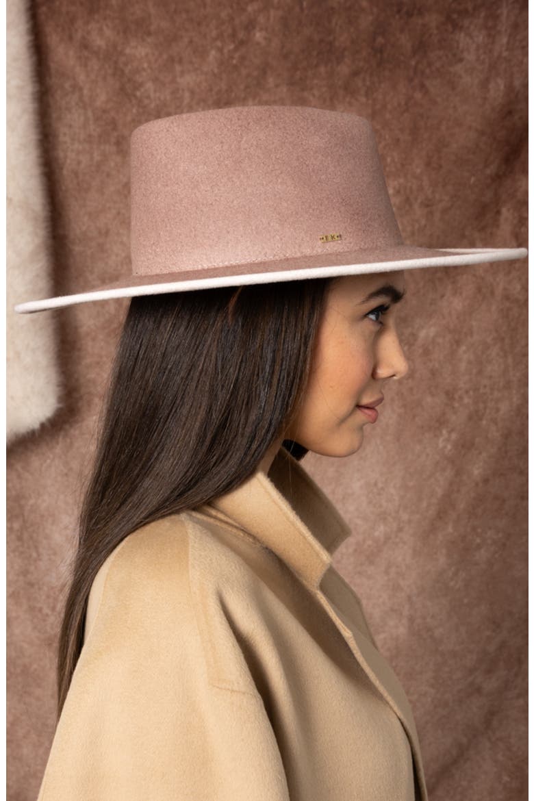 Harlowe Gradient Wool Felt Fedora, Alternate, color, FAWN/IVORY