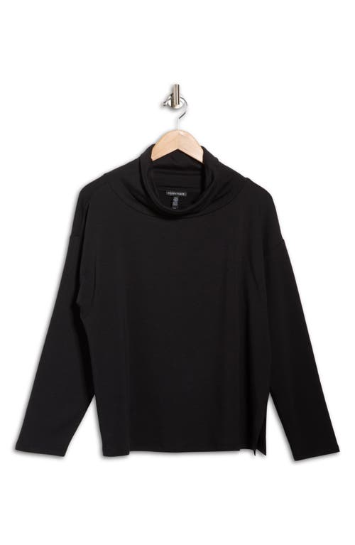 Eileen Fisher Drapey Funnel Neck Top In Multi