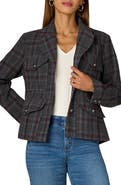 Wit & Wisdom Plaid Military Blazer