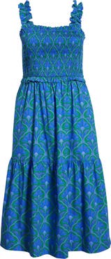 SUGARLIPS Sera Floral Cotton Midi Sundress