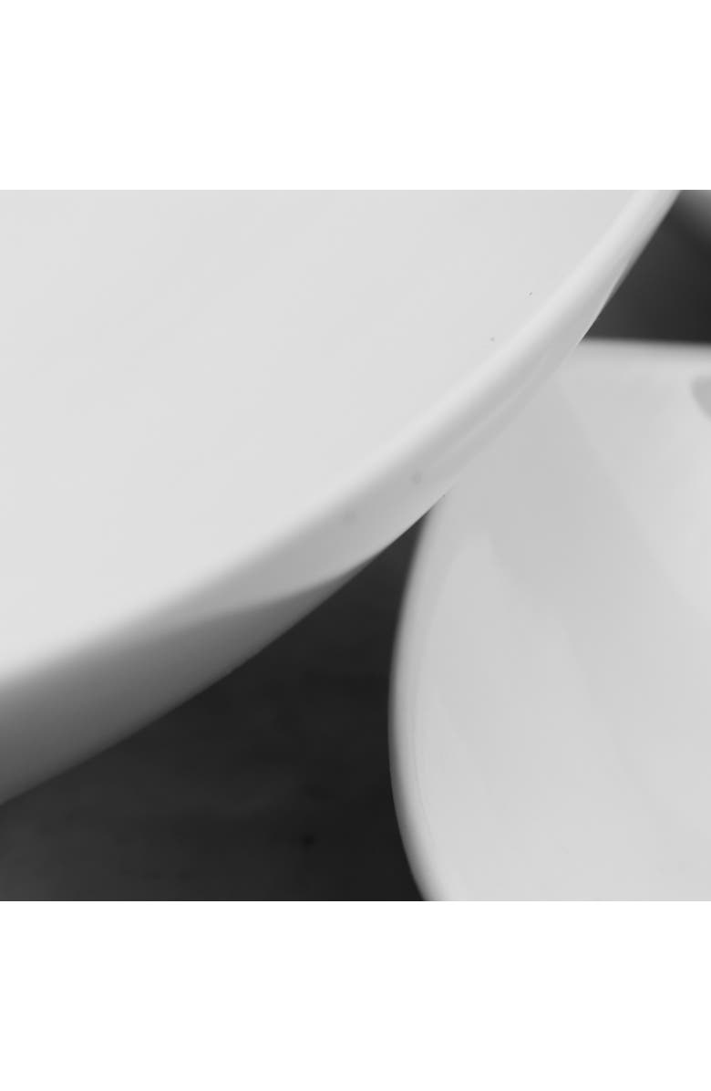 Gibson Elite Gracious Dining 3-Piece Stoneware Square Bowl Set, Alternate, color, White