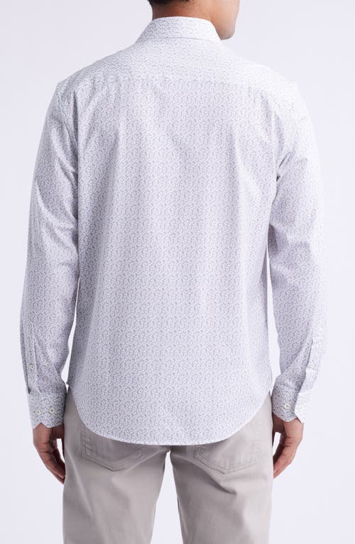 Bugatchi James Ooohcotton® Floral Print Button-up Shirt In Sand