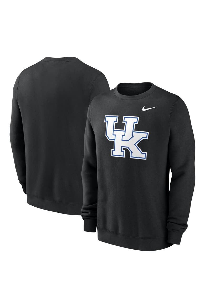 Men's Nike Black Kentucky Wildcats Primetime Fleece Pullover Sweatshirt, Main, color, Black