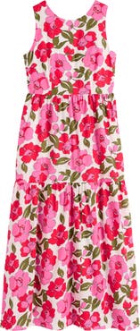 Boden Floral Print Poplin Midi Dress