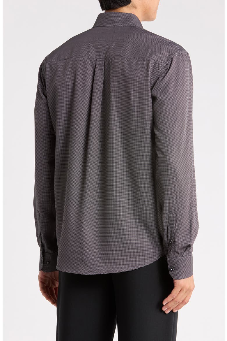 Performance Stretch Button-Up Shirt, Alternate, color, BLACK