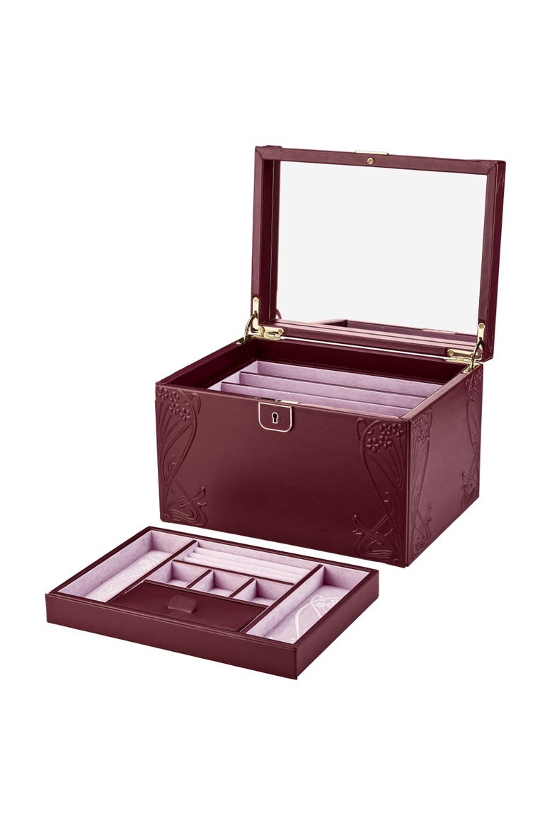 X LIBERTY Large Jewelry Box, Alternate, color, Burgundy